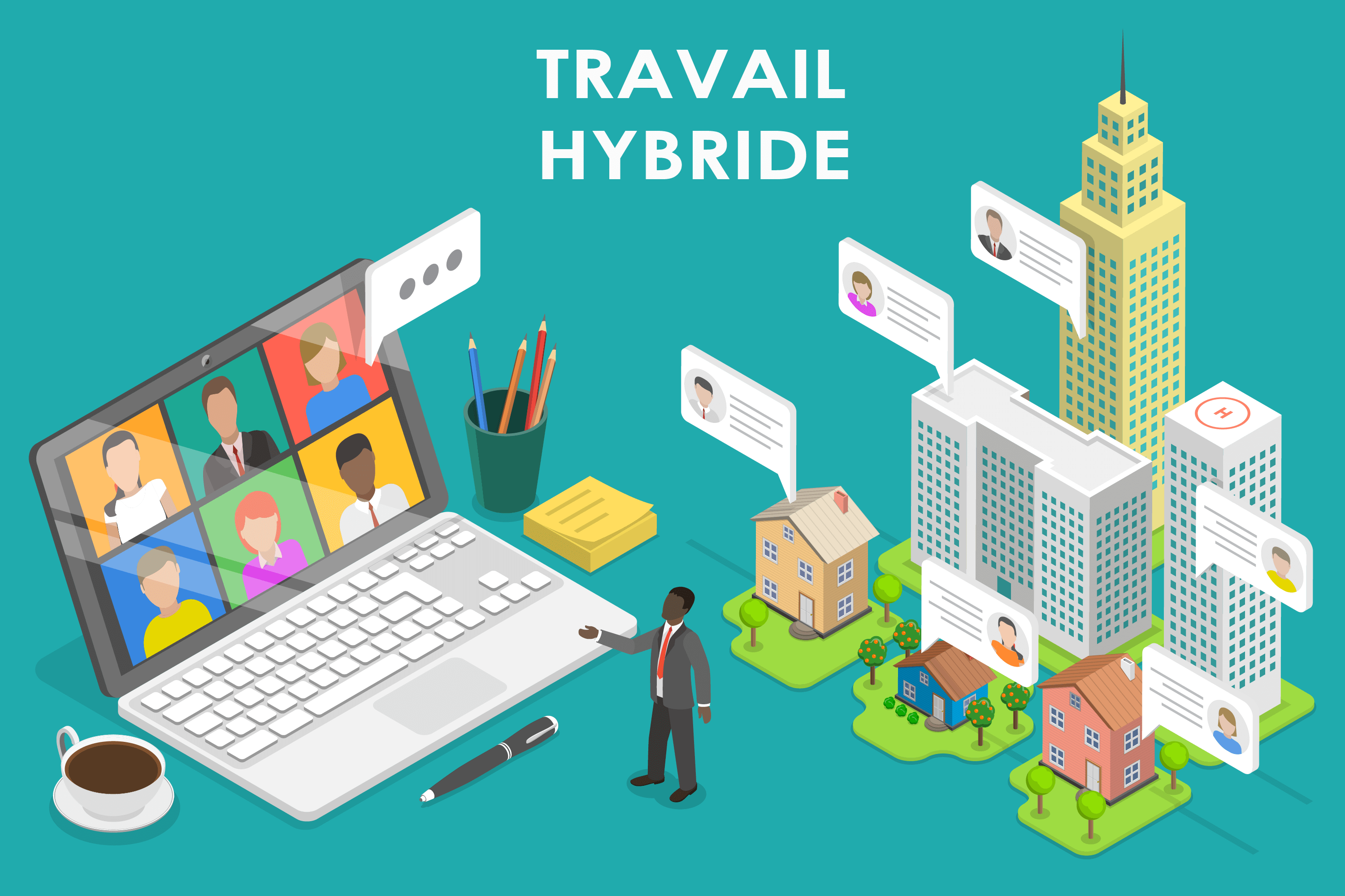 Image sur le travail hybride