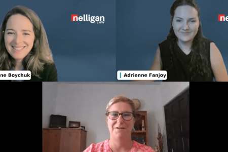 Photo of three people discussing during webinar - Photo de trois personnes qui discutent pendant le wébinaire.