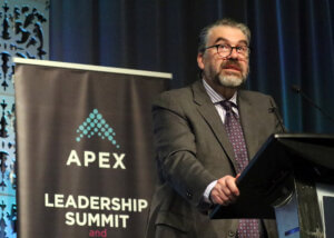 Clerk John Hannaford at Summit